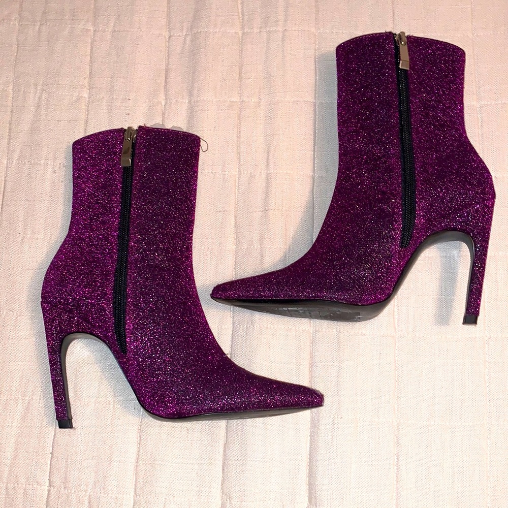 Zara purple sparkly boots